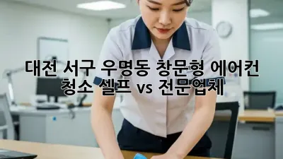 대전 서구 우명동 창문형 에어컨 청소, 셀프 vs 전문업체?