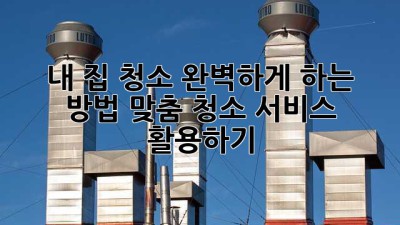 내 집 청소 완벽하게 하는 방법: 맞춤 청소 서비스 활용하기